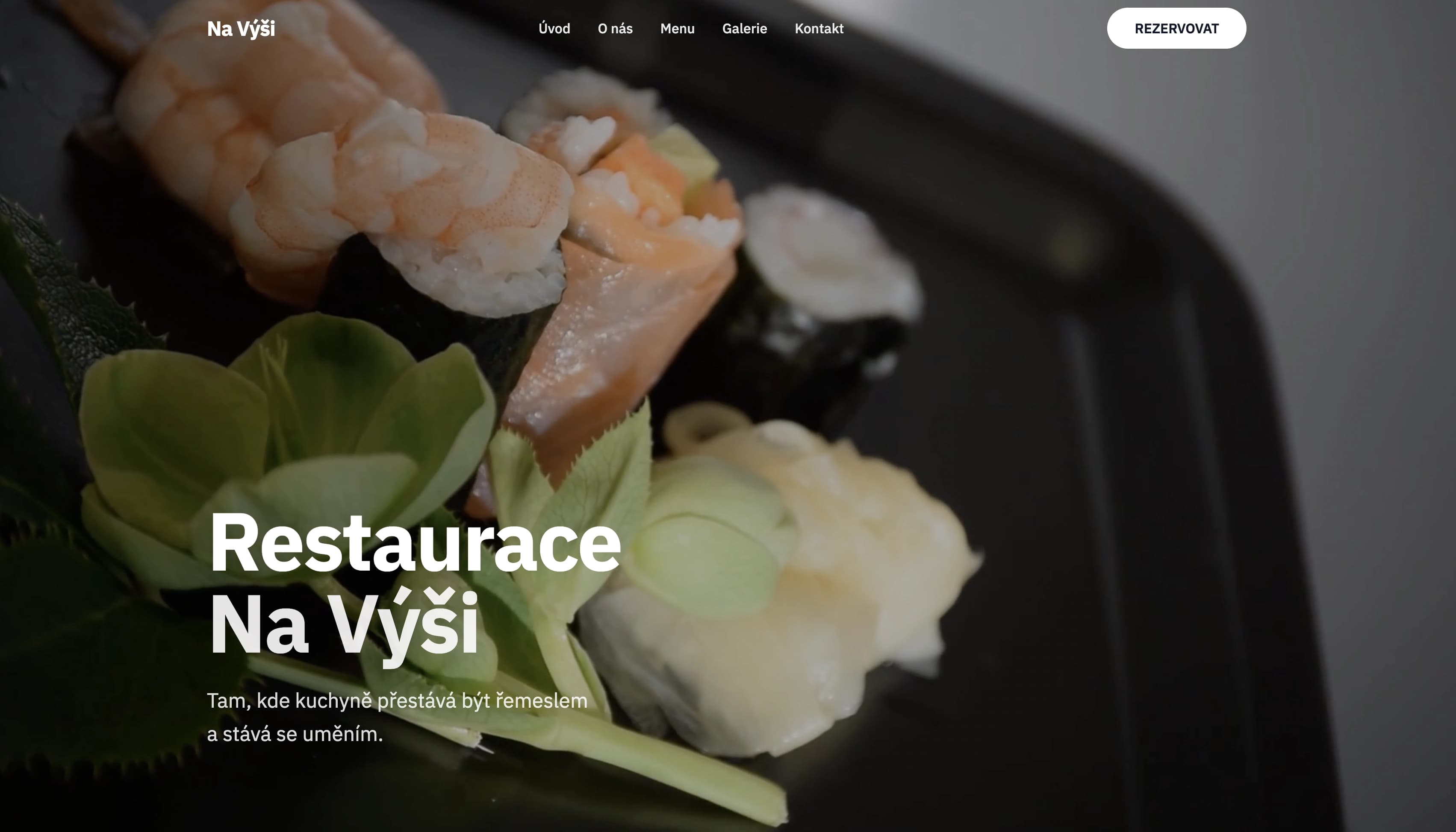 Web pro restaurace